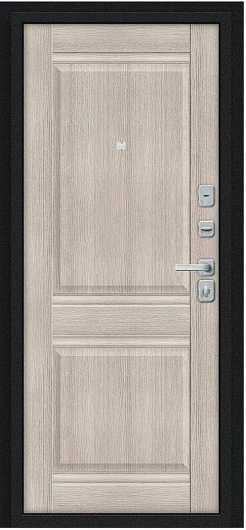 Товар Дверь Браво Некст МФ/BChrome Букле черное/Cappuccino Melinga DIS007426